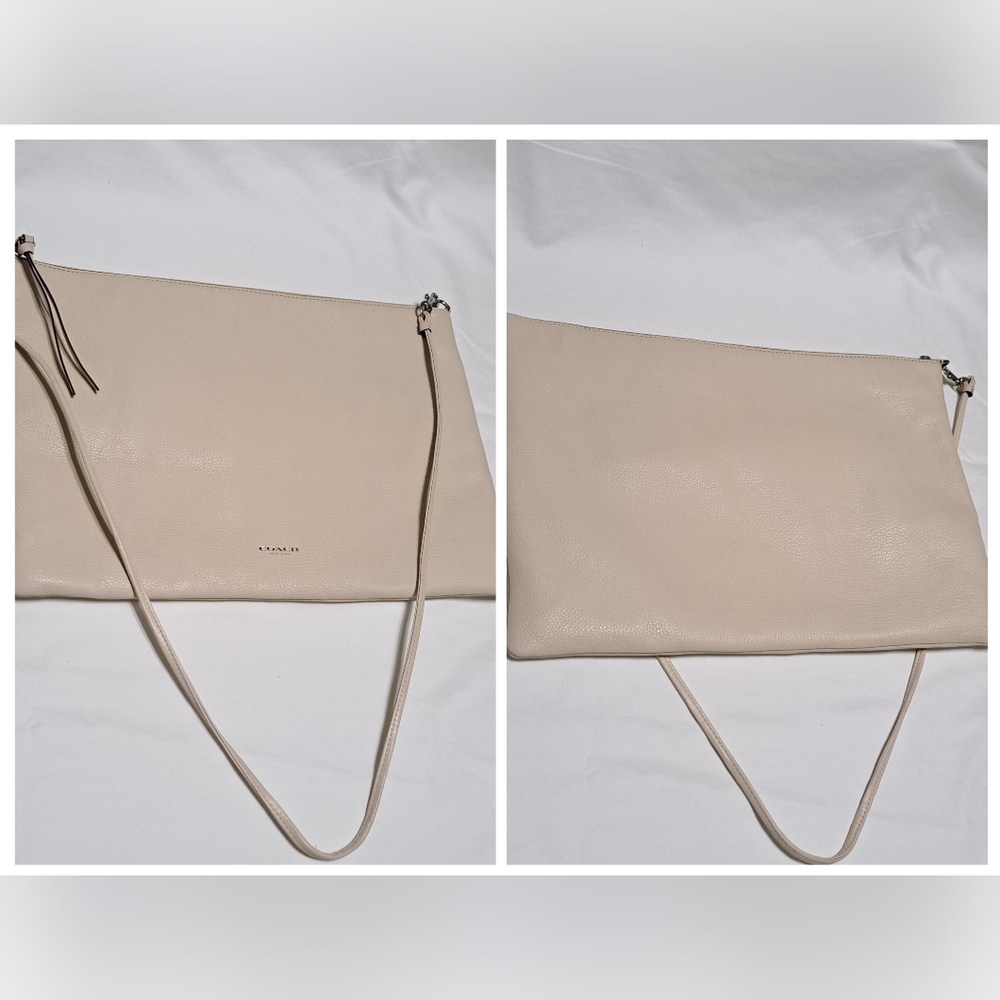 COACH Bleecker Daily Shoulder Bag Style 29461 in Ecru Leather EUC - Picture 8 of 16